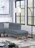 Contemporary 2-Pcs Sectional Set Living Room Furniture Dark Gray Velvet Couch Left Facing Sofa, Right Facing Chaise Plush Cushion - as Pic