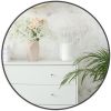 Black 24 IN Metal Round mirror - 1