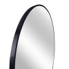 Black 24 IN Metal Round mirror - 1