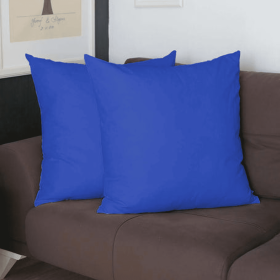 Farmhouse Square and Lumbar Solid Color Throw Pillow Covers Set (Color: Sapphire Blue, size: 22"x22")