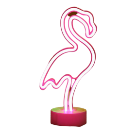 Tropical Nights Neon Deco Lights With Remote Control (Color: Flamingo)