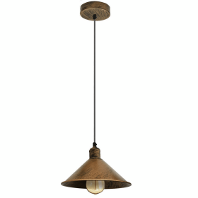 Vintage Cone Shade Easy Fit Pendant Light (Color: Brushed Copper)