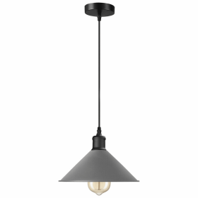 Vintage Cone Shade Easy Fit Pendant Light (Color: Grey)