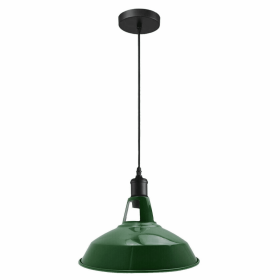 Retro Modern Vintage Metal Ceiling Pendant Industrial Light Shade Chandelier (Color: Green)