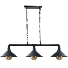 Cone Shade Pipe Pendant (Color: Black)