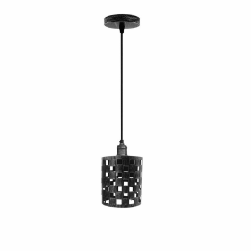 Modern Pendant Light Drum Barrel Cage Differnt pattern customize your Light Pendent (Color: Brushed Silver)