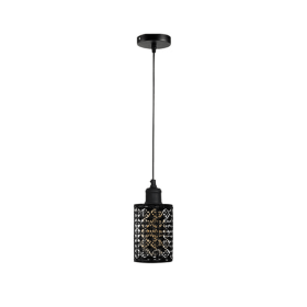 Drum Cage Ceiling Pendent Model 4 (Color: Black)