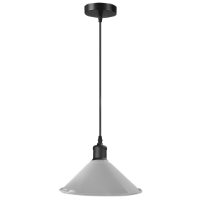 Metal Cone Shape Pendant Light (Color: White)