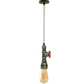 Pipe Tap Pendent Lights (Color: Brushed Brass)