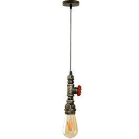 Pipe Tap Pendent Lights (Color: Brushed Copper)