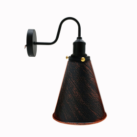 Long Cone Wall lights (Color: Rustic Red)