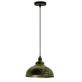 Vintage Brushed Curvy Pendant Light (Color: Brushed Brass)