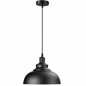 Vintage Brushed Curvy Pendant Light (Color: Black)