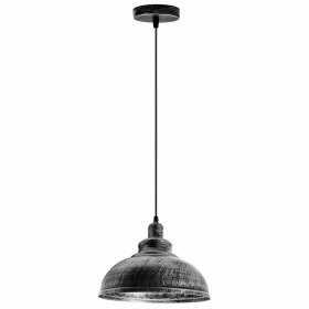 Vintage Brushed Curvy Pendant Light (Color: Brushed Silver)