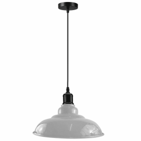 Half Curvy Shade Modern Pendant Lights (Color: White)