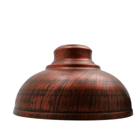 Brushed Curvy Metal Easy Fit shade (Color: Rustic Red)