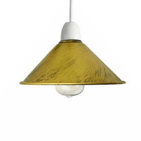 Cone Metal Ceiling Lamp Shades (Color: Brushed Brass)