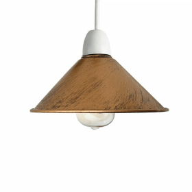 Cone Metal Ceiling Lamp Shades (Color: Brushed Copper)