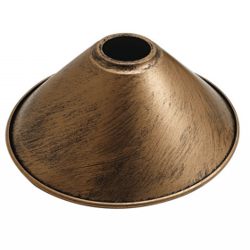 Cone Metal Brushed Ceiling Lamp Shades (Color: Brushed Copper)