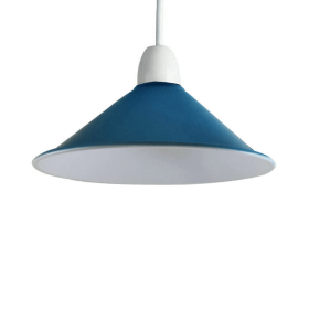 Cone Metal Ceiling Lamp Shades (Color: Blue)