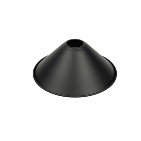 Cone Metal Brushed Ceiling Lamp Shades (Color: Black)