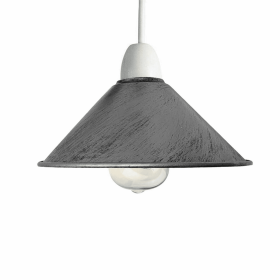 Cone Metal Ceiling Lamp Shades (Color: Brushed Silver)