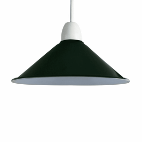 Cone Metal Ceiling Lamp Shades (Color: Green)