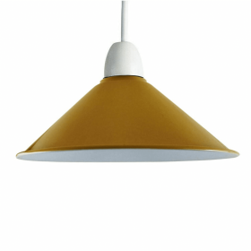 Cone Metal Ceiling Lamp Shades (Color: Yellow)