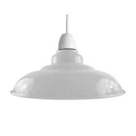 Metal Ceiling Pendant Shades (Color: White)