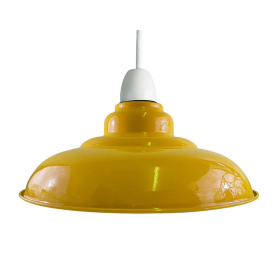 Metal Ceiling Pendant Shades (Color: Yellow)