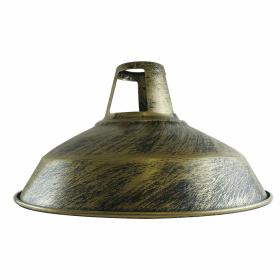 Barn Slotted Metal Easy Fit shade (Color: Brushed Brass)