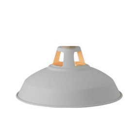 Metal Barn Slotted Easy Fit Lampshades (Color: Grey)