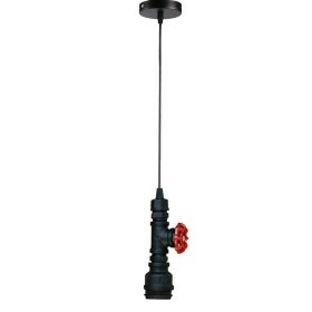 Pipe Tap Pendent Lights (Color: Black)