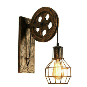 Wheel Light Wall Lamp Lighting (Color: Brushed Copper)