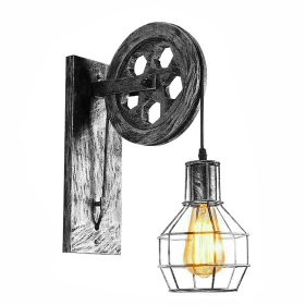 Wheel Light Wall Lamp Lighting (Color: Brushed Silver)