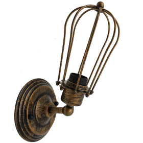 Birdcage Balloon Shape wall light (Color: Brushed Copper)