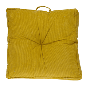 Parkland Collection Alena Transitional Floor Pillow (Color: Yellow)