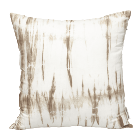 Parkland Collection Transitional Striped Square Pillow (Color: White, size: 20" x 20")