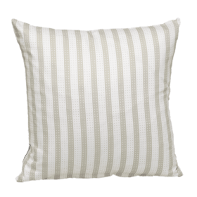 Parkland Collection Transitional Striped Square Pillow (Color: White, size: 16" x 16")