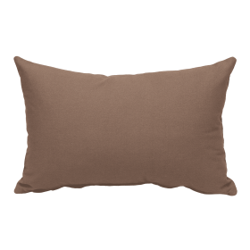 Parkland Collection Transitional Solid Rectangle Pillow (Color: Brown, size: 18" x 12")