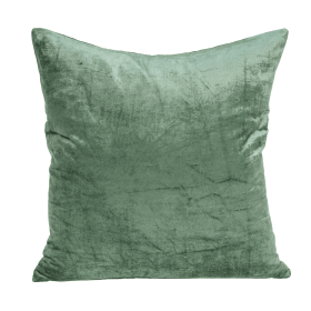 Parkland Collection Charlotte Green Solid Throw Pillow (Color: Green, size: 18" x 18")