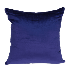 Parkland Collection Topaz Royal Blue Solid Throw Pillow (Color: Royal Blue, size: 18" x 18")