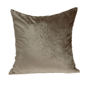 Parkland Collection Druzy Taupe Solid Throw Pillow (Color: Taupe, size: 18" x 18")