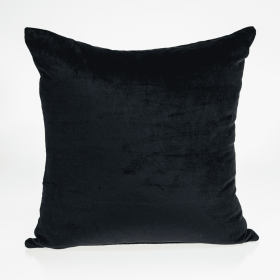 Parkland Collection SpaNO Black Solid Throw Pillow (Color: Black, size: 18" x 18")