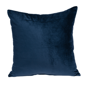 Parkland Collection Jugo Navy Blue Solid Throw Pillow (Color: Navy blue, size: 18" x 18")