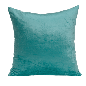 Parkland Collection Camila Aqua Solid Throw Pillow (Color: Aqua, size: 18" x 18")