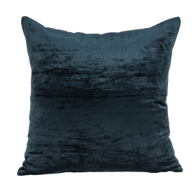 Parkland Collection Kyan Dark Blue Solid Throw Pillow (Color: Dark Blue, size: 20" x 20")