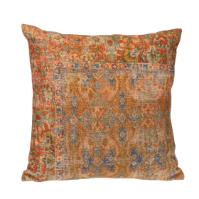 Parkland Collection Transitional Tapestry Square 18" x 18" Pillow (Color: Pink, size: 18" x 18")