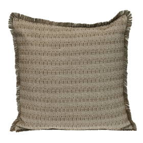 Parkland Collection Transitional Stripes Square Pillow (Color: Green, size: 24" x 24")