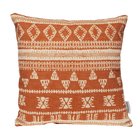 Parkland Collection Transitional Tribal Square 18" x 18" Pillow (Color: Orange, size: 18" x 18")